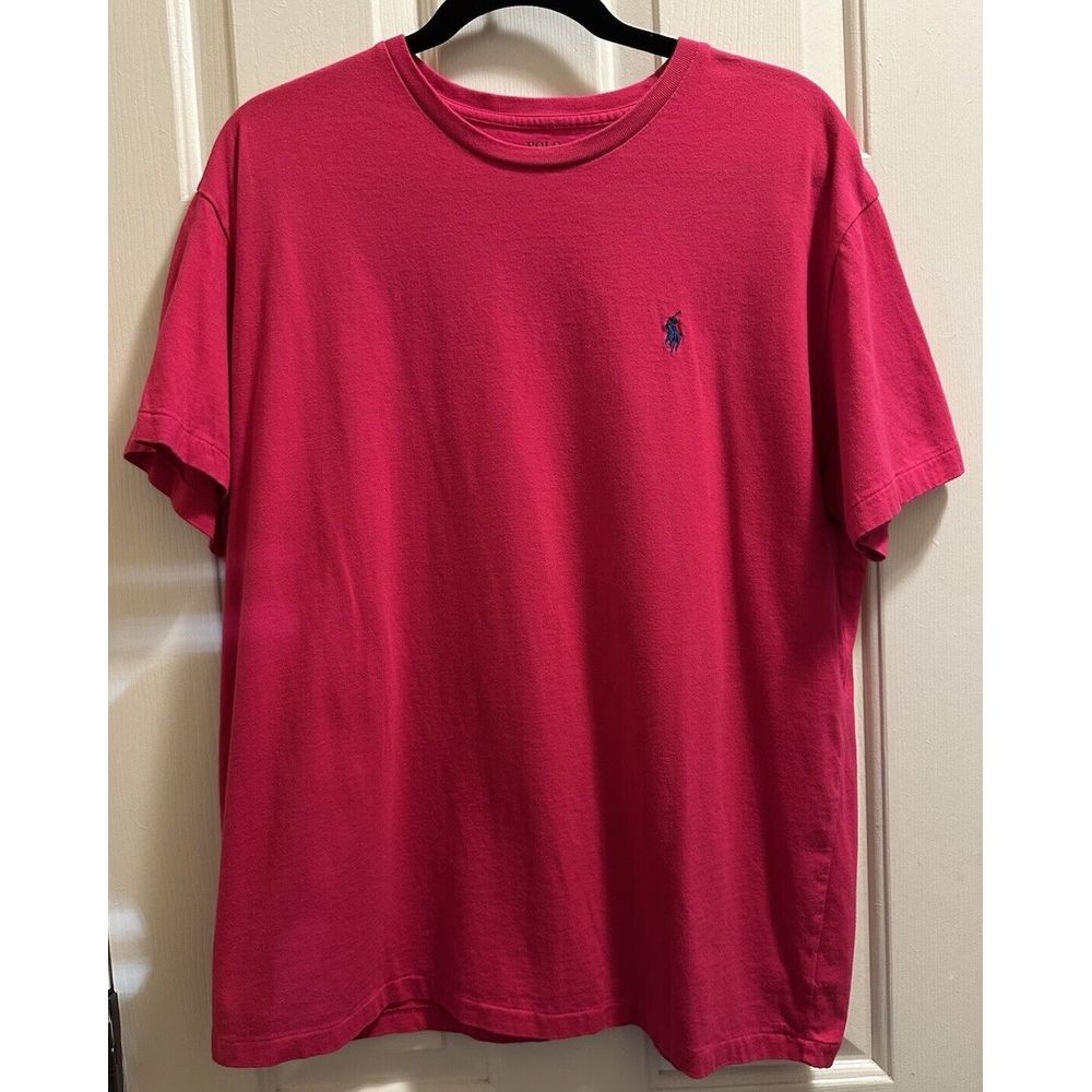 Polo Ralph Lauren Shirt Short Sleeve Crew L Custom Fit Mens Pink